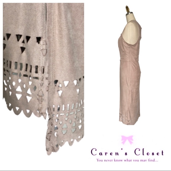 Cato Desert Sand Ultra Suede High/Low Dress - Picture 3 of 4